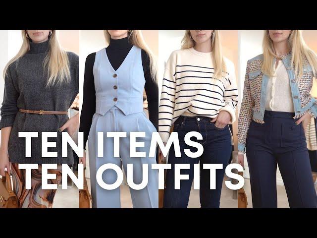 10 ITEMS, 10 OUTFITS | Fall Capsule Wardrobe 10x10 Challenge | Amanda Weldon