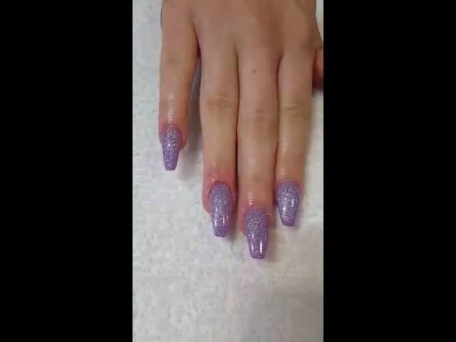 sandra nails glitter vid