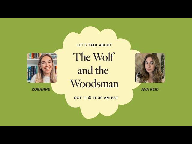 Author Ava Reid in conversation with booktok moderator, Zoranne Host