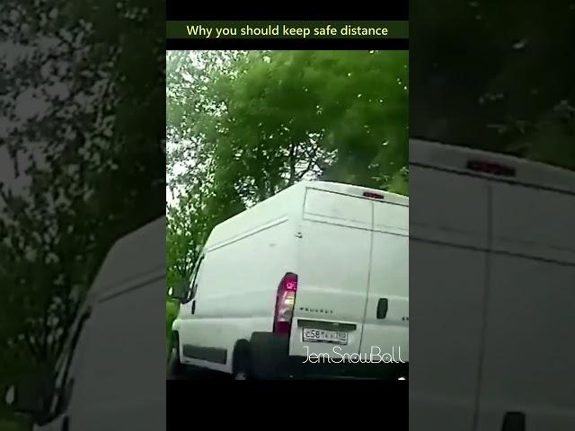 Why you should keep safe distance #fail #funny #dashcam #crash