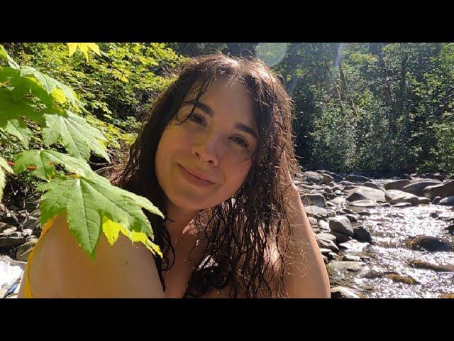 My First Bath & Making Tacos | Car Camping by the Creek