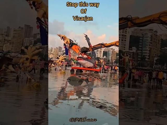 Wrong way of Visarjan #festival #ganpati #visarjan