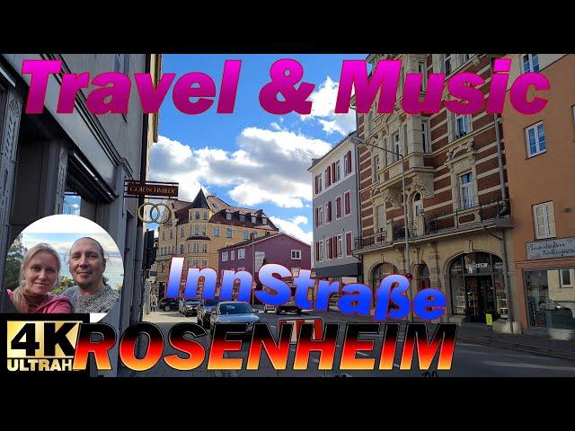 Walk in Rosenheim Inn Street - epidemic sound hopeful song.  4K travel & music video