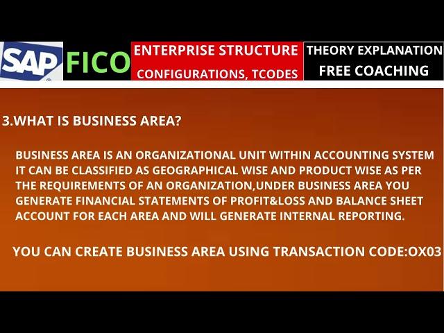 SAP FICO BUSINESS AREA THEORY EXPLANATION - LEARN SAP FICO WITH ONLINE TRAINING.