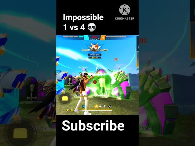 My desert and MP40 power 1 vs 4   impossible #cloud gaming121 #freefire