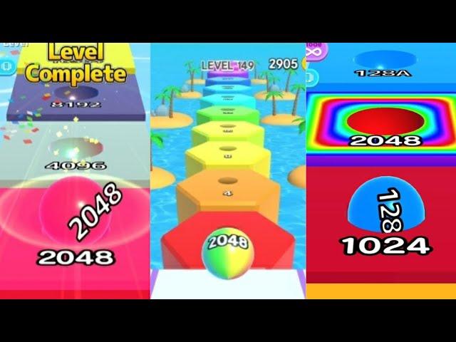 2048 Runner Ball: Ball Games / Ball Run Infinity / Ball Run 2048 Merge Number all levels gameplay 