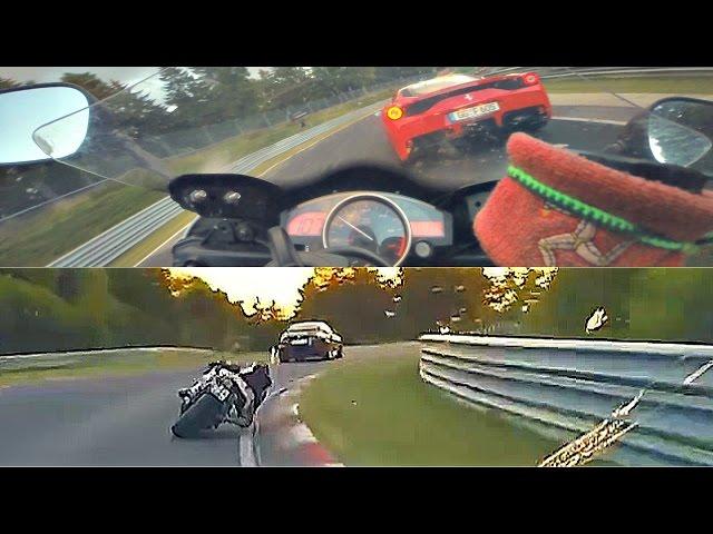 Nordschleife | Yamaha R6 chasing McLaren P1 & Seat Leon Cupra