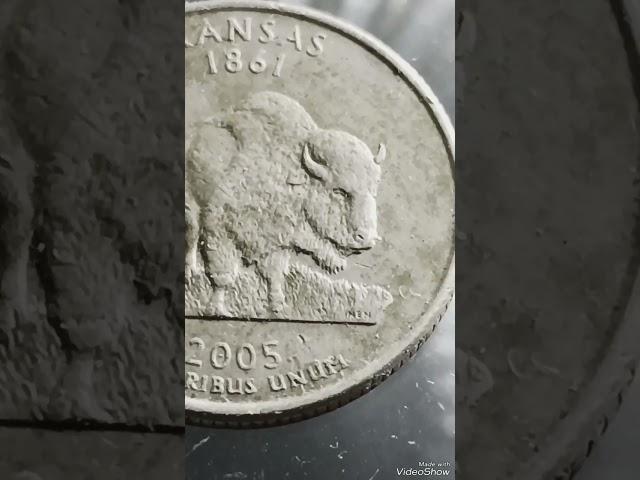 2005D Kansas State Quarter Error #quarter#coins#money#coinscollections