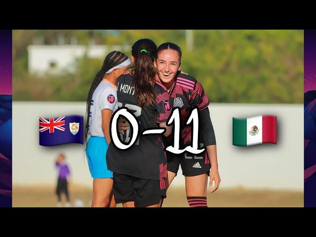 Anguila 0-11 México Pre Mundial Femenil Concacaf 2022