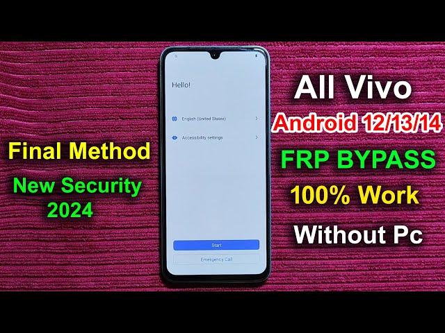 Vivo Frp Bypass Android 12/13/14 ( New Update 2024 ) Vivo Google Account Bypass Without Pc 100% Work