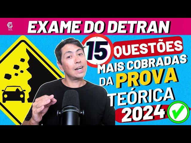 LEGISLAÇÃO DE TRÂNSITO - SIMULADO DE 15 QUESTÕES DO DETRAN 2024 - REVISÃO DE PROVA DO DETRAN 2024