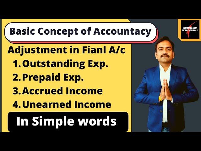 What is Outstanding Expenses, Prepaid Expenses, Accrued Income, Unearned Income || Class 11 Accounts