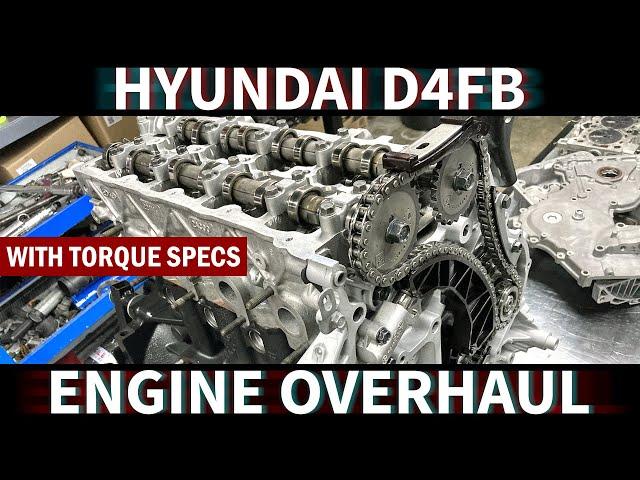 HYUNDAI ACCENT D4FB ENGINE REBUILD | OVERHAUL | RESTORATION | TORQUE SPECS