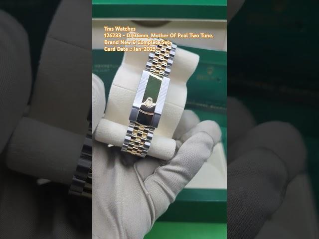 Jan-2025, 126233, DJ 36mm Mother Of Pearl Two Tune. #jewelry #rolex #watch #shorts #datejust