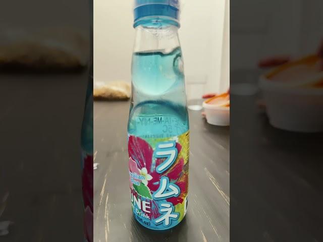 Drinking Japanese soda! (Ramune) #edit #ramune #japan #marble #cool #soda #demonslayer #shorts