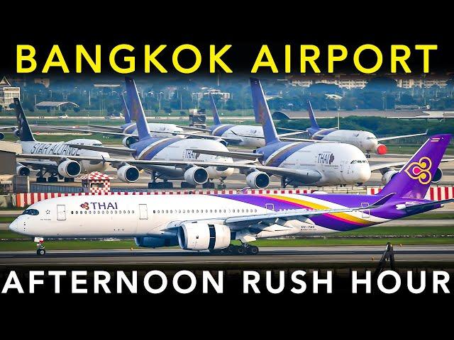 BANGKOK SUVARNABHUMI AIRPORT - Plane Spotting | Afternoon RUSH HOUR - Takeoff & Landing