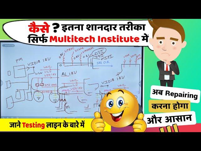 Mobile MTK CPU Line Testing | Mobile PCB Chip Level Repairing Institute | Multitech Institute Delhi