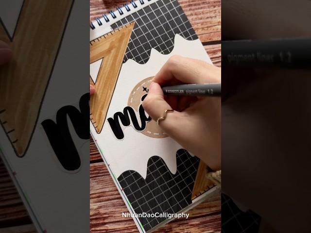 Front Page Idea: Maths #NhuanDaoCalligraphy #Calligraphy #FrontPage #Lettering #shorts