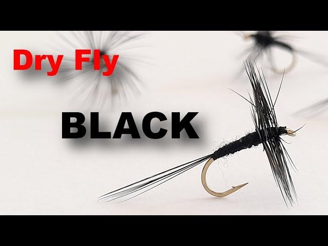 Fly Tying Dry Fly: The Black - Best for Trout & Grayling