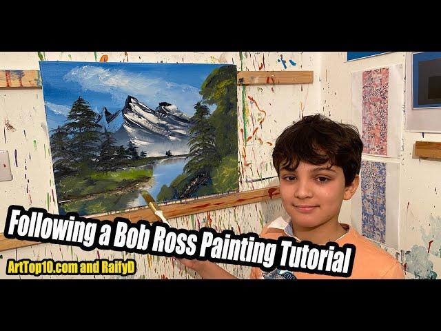 Following a Bob Ross Painting Tutorial - ArtTop10.com