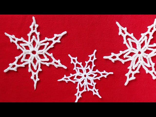 Crochet easy snowflake. Only 2 rounds of crochet