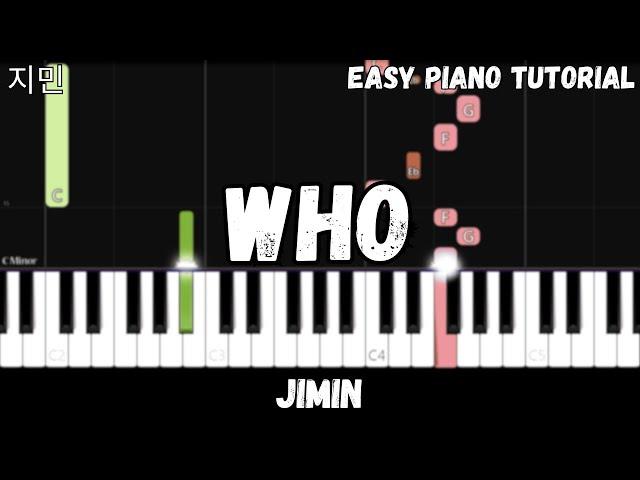 Jimin - Who (Easy Piano Tutorial)