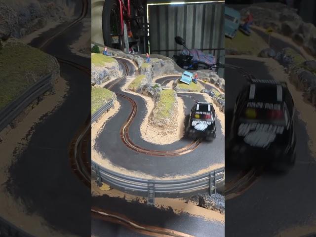 Vintage SCX rally BMW E30 M3 3dp chassis tuned #slotcars #rally #hillclimb #scalextric