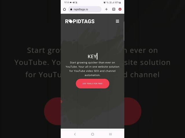 RapidTags Social Media Tag Generator Youtube, Instagram #Shorts