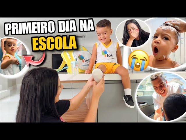 LEVEI MEU FILHO PARA ESCOLA NO PRIMEIRO DIA DE AULA!!  *chorei*