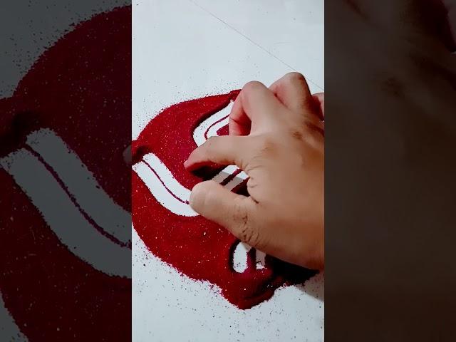 easy rangoli design # komal art # shorts