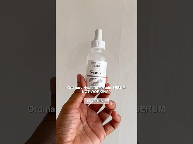 How to use The Ordinary Hyaluronic Acid serum Correctly for hydrated plump skin #youtubeshortsvideo