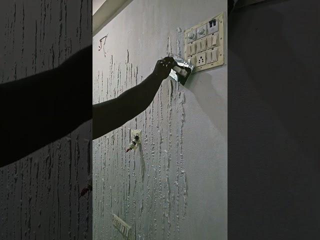 optical pattern by dholpuri material in hand work on wall #highlight #texture #design #trending