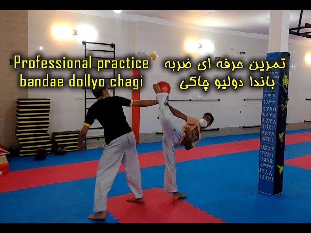تمرین حرفه ای تکنیک باندا دولیو چاگی - Professional practice bandae dollyo chagi
