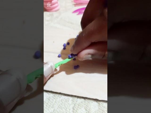 Lavenda Flower making With clay  #ekta #art #craft 🪷