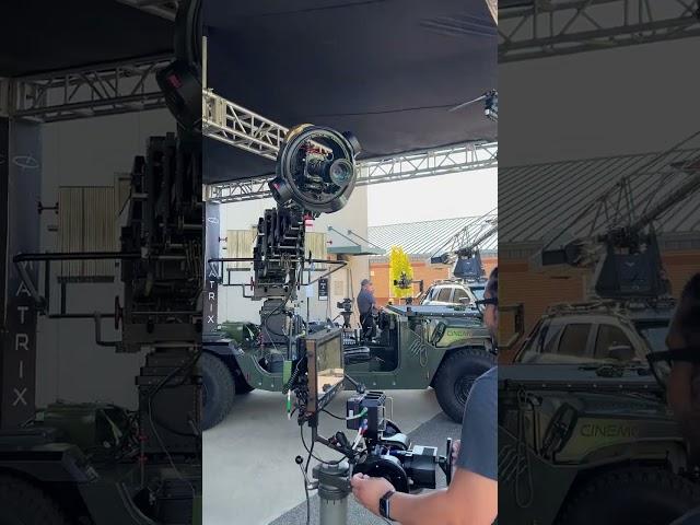 Cinemoves Matrix 4 Axis Gimbal on a vehicle mounted telescoping crane