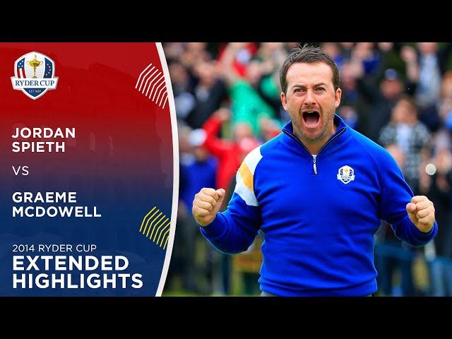 Jordan Spieth vs Graeme McDowell | 2014 Ryder Cup | Extended Highlights