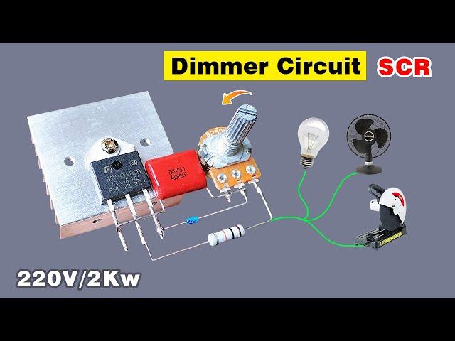 DIY AC Regulator circuit Diagram tutorial, Smoothly working 2000 watt Regulator