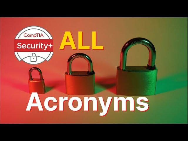 Security+ all acronyms