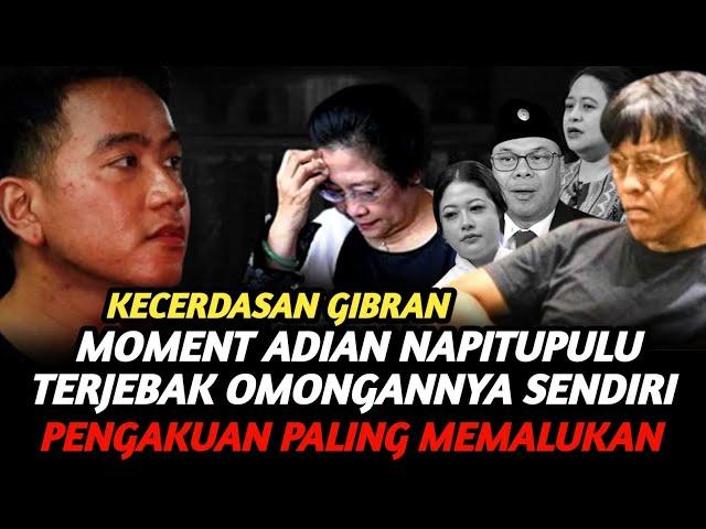 MOMENT ADIAN NAPITUPULU PDIP TERJEBAK OMONGANNYA SENDIRI ! KARMA F1TN4H JOKOWI PRABOWO !