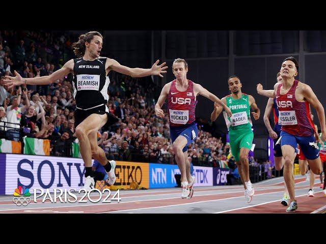 Beamish squeaks past two Americans in brutal finish to speedy 1500m at Indoor Worlds | NBC Sports