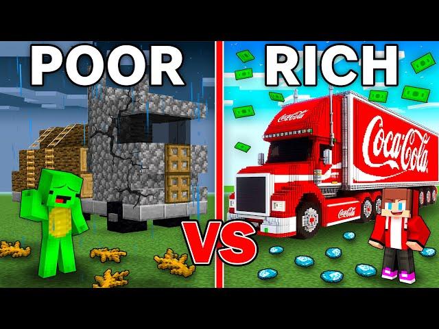Mikey POOR vs JJ RICH Truck Survival Battle in Minecraft - Maizen