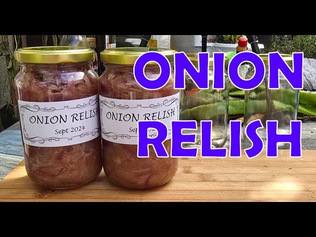 Sweet and Sharp Onion Relish - great on hotdogs!