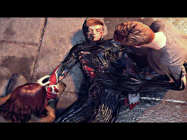 Spider-Man 2 Peter Dies & Venom Revives Him Symbiote Transformation Scene 2023 (PS5) 4K 60FPS