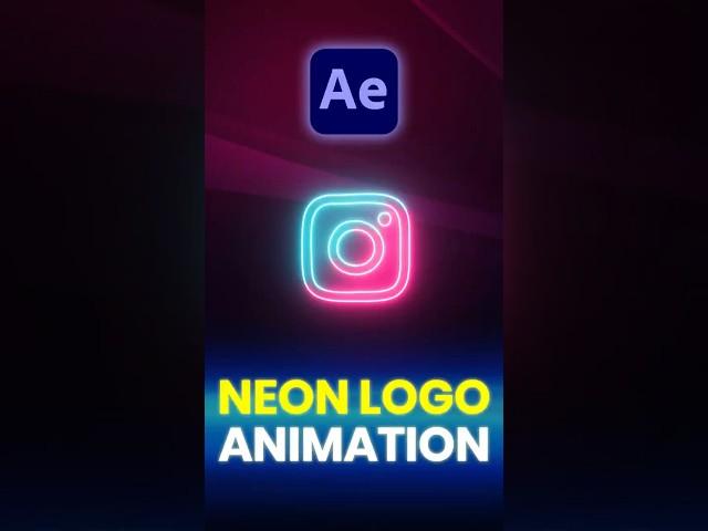 Neon logo animation in after effects | #tutorial #aftereffects