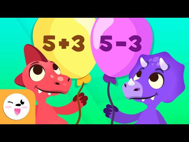 Addition and Subtraction with Dinosaurs - Math for Kids - Math Operations