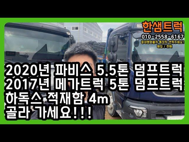 중고덤프트럭 5톤 덤프 파비스 정품 2020년 매매 가격 정보