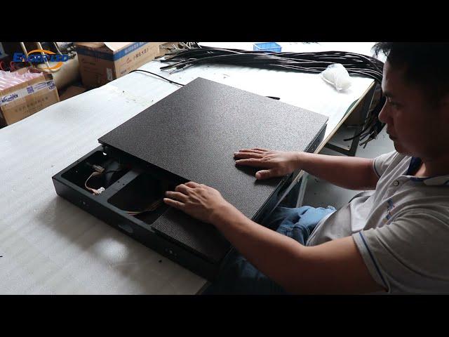 How to Assemble Front Service Cabinets and Install Front Maintenance LED Screen from Front Side