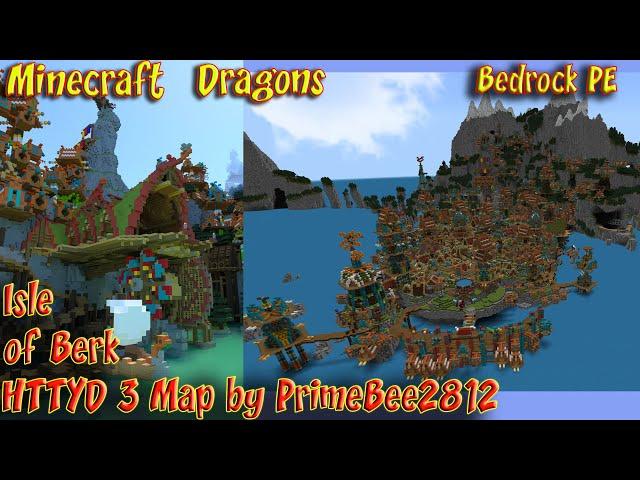 Isle of Berk HTTYD 3 Map by PrimeBee2812 Minecraft Bedrock Map for Age of Berk Addon