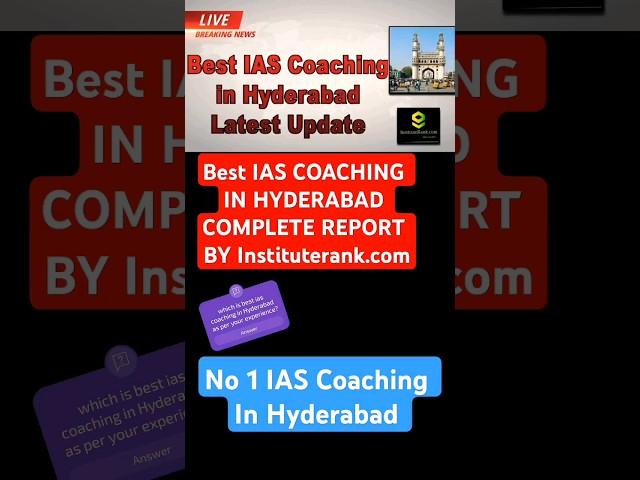 No 1 Best IAS Coaching in Hyderabad #upsc #ias #hyderabad