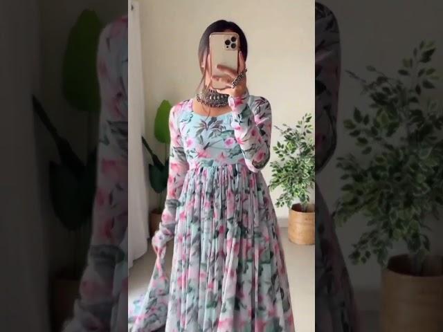 Floral printed anarkali//link in description //#shorts #viral